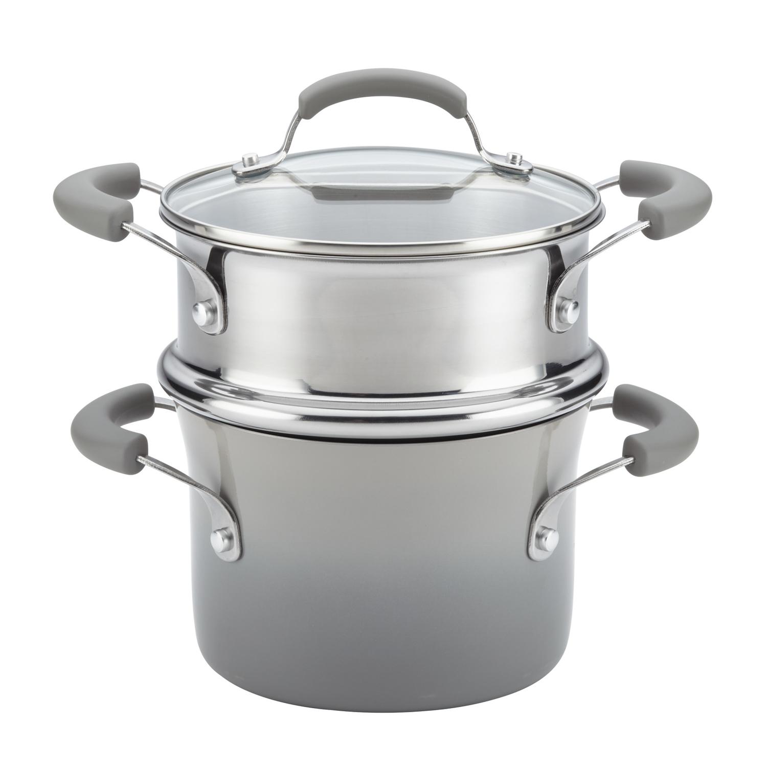 Rachael Ray Aluminum Steamer Insert 3 qt Gray Sansujyuku sansujyuku.com