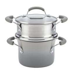 Rachael Ray Aluminum Steamer Insert 3 qt Gray