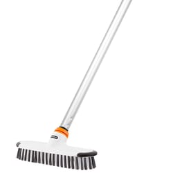 Superio Brand 9 in. W Stiff Bristle 48 in. Aluminum Handle Brush with Scraper