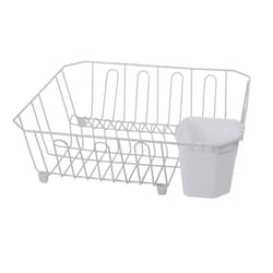 OGGI 14 in. L X 13 in. W X 5 in. H White Metal Dish Drainer