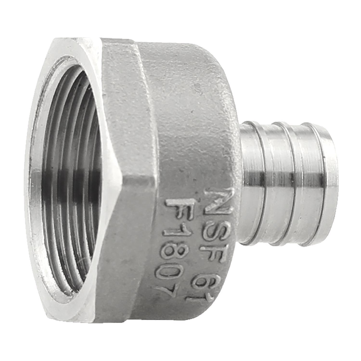 Boshart Industries 3/4 In. PEX X 1 In. D FPT Stainless Steel Adapter ...