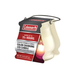 Coleman Citronella Candle with LED Light Solid For Mosquitoes/Other Flying Insects 8 oz