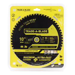 Trade A Blade 10 in. D X 5/8 in. Ultra Thin Kerf Carbide Saw Blade 60 teeth 1 each