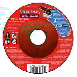 Diablo Steel Demon 4-1/2 in. D X 7/8 in. Steel Metal Grinding Disc 1 pc