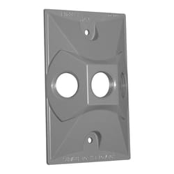 Sigma Engineered Solutions Rectangle Die-Cast Metal 1 gang 4.61 in. H X 2.85 in. W Lampholder Cover