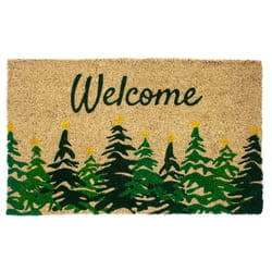 Entryways 17 in. W X 28 in. L Green/Natural Winter Fir Coir Door Mat