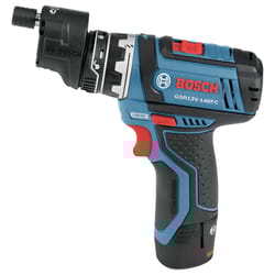 Bosch 12V MAX Flexiclick 1/4 in. Cordless 5-In-1 Drill Kit (Battery & Charger)
