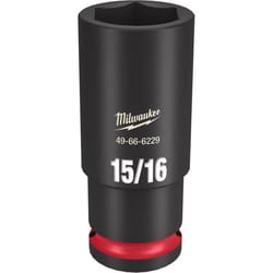 Milwaukee SHOCKWAVE 15/16 in. X 1/2 in. drive SAE 6 Point Deep Impact Socket 1 pc