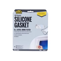 M-D BUILDING PRODUCTS White Silicone Weatherstrip For Doors 240 in. L X 0.25 in.