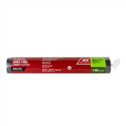 Ace Plastic Sheeting 4 mil X 20 ft. W X 25 ft. L Polyethylene Black