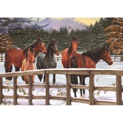 Cobble Hill Snowy Pasture Tray Puzzle Multicolored 35 pc