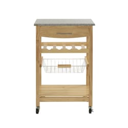Linon Home Decor Traditional 15.75 in. W X 22.83 in. L Rectangular Kitchen Cart