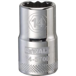 DeWalt 14 mm X 1/2 in. drive Metric 12 Point Socket 1 pc