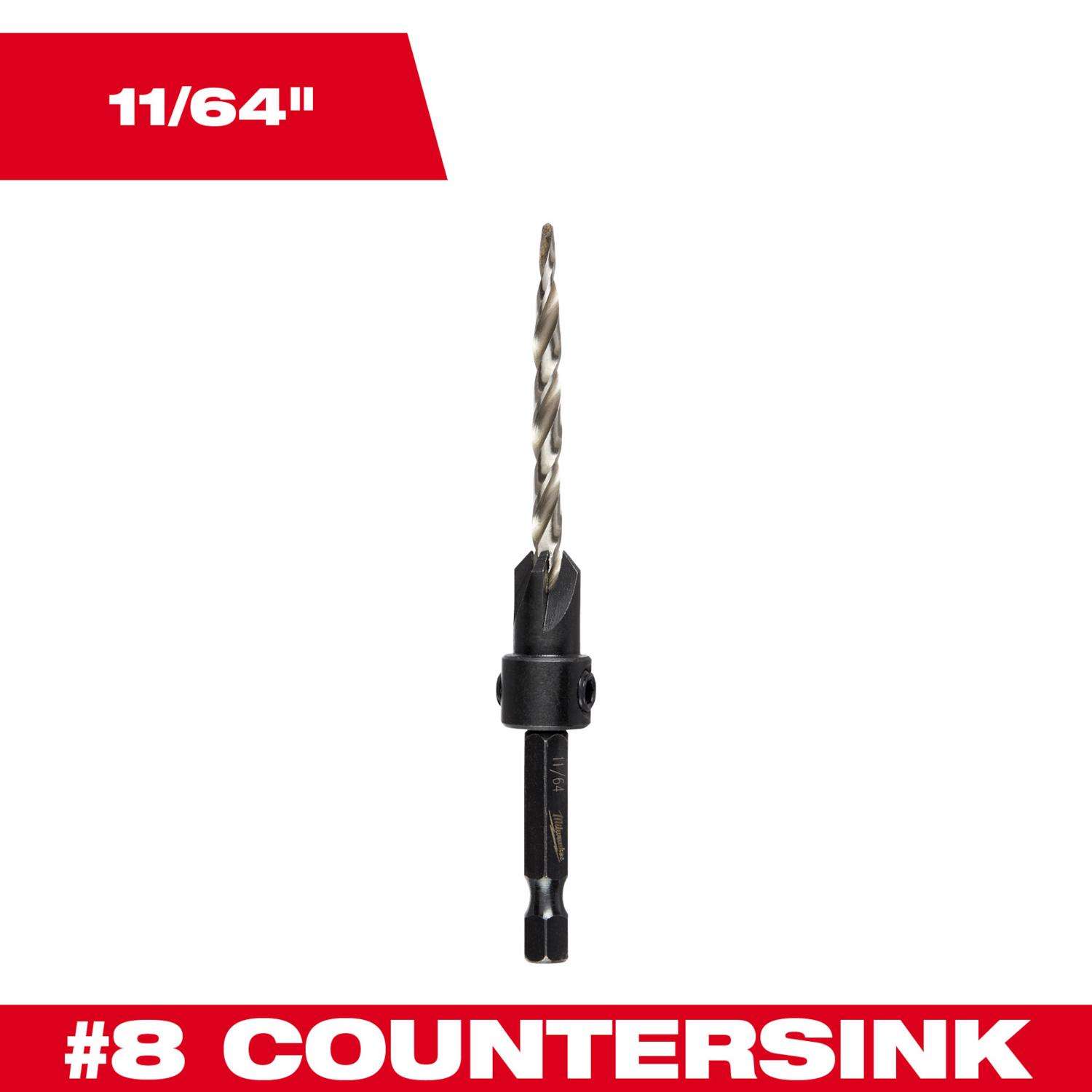 Milwaukee store countersink bits