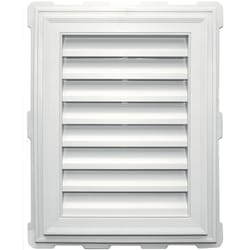 Builders Edge 18 in. W X 24 in. L White Copolymer Gable Vent