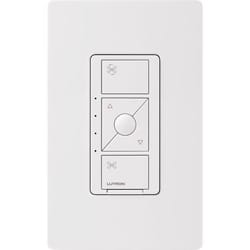 Lutron Caseta 1.5 amps Single Pole Wireless Smart-Enabled Fan Control White 1 pk