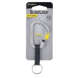 Nite Ize SlideLock 2.1 in. D Stainless Steel Silver Carabiner Key Ring