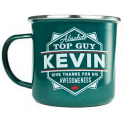 Top Guy Kevin 14 oz Multicolored Steel Enamel Coated Mug 1 pk