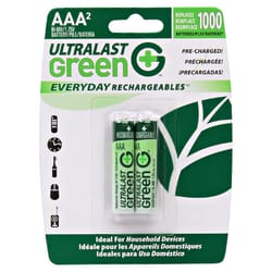UltraLast NiMH AAA 1.2 V 0.75 mAh Rechargeable Battery 2 pk