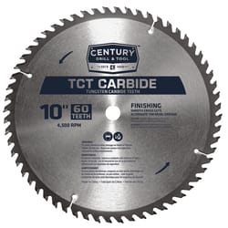 Century Drill & Tool 10 in. D X 5/8 in. Tungsten Carbide Tipped Finishing Saw Blade 60 teeth 1 pc
