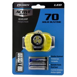 Dorcy 28 lm Black/Yellow LED Headlight AAA Battery