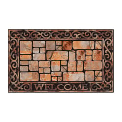 J & M Home Fashions 18 in. W X 30 in. L Natural Stone Rubber Door Mat