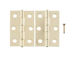 Ace 2-1/2 in. L Bright Brass Narrow Hinge 2 pk