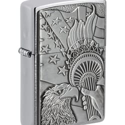 Zippo Silver Patriotic Eagle Lighter 1 pk