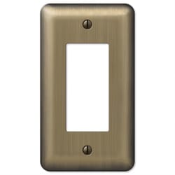 Amerelle Devon Brushed Brass 1 gang Stamped Steel Decorator Wall Plate 1 pk