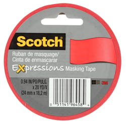 Scotch Expressions .94 in. W X 20 yd L Red Low Strength Masking Tape 1 pk