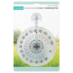 La Crosse Technology Dial Thermometer Plastic White 6 in.