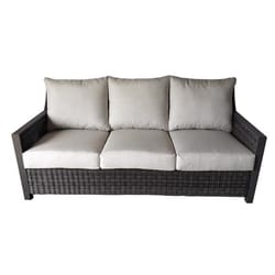 Living Accents Fullerton Brown Aluminum Frame Deep Seating Sofa Tan