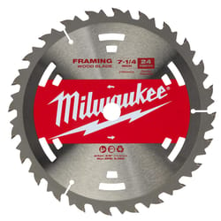 Milwaukee 7-1/4 in. D X 5/8 in. Basic Tungsten Carbide Framing Blade 24 teeth 1 pk