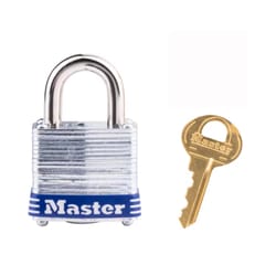 Master Lock 7KA 1 in. H X 11/16 in. W X 1-1/8 in. L Steel 4-Pin Cylinder Padlock Keyed Alike
