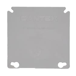 Cantex EZ Box New and Old Work Square PVC 2 gang Ring Cover Gray