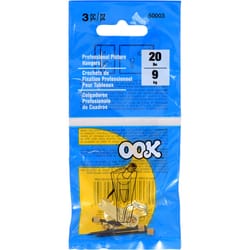 HILLMAN OOK Brass-Plated Gold Professional Picture Hanger 20 lb 3 pk