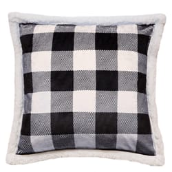 Carstens Inc 18 in. H X 3 in. W X 18 in. L Black/White Polyester Pillow
