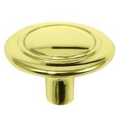 Laurey Richmond Classic Traditions Round Cabinet Knob 1-1/4 in. D 4/5 in. Polished Brass 1 pk