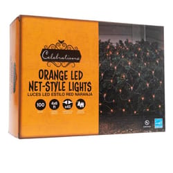 Celebrations Orange 100 ct LED Halloween Net Lights