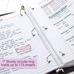 Bazic Products 1 in. W X 10 in. L 3-Ring Black View Binder