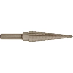 Century Drill & Tool 1/8 to 1/2 in. X 4 in. L High Speed Steel Step Drill Bit 3-Flat Shank 1 pc