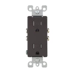 Leviton 15 amps 125 V Duplex Brown Outlet 5-15R 1 pk