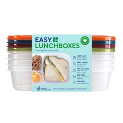 Easy Lunchboxes 3.75 cups Clear Clip It Lunch Cube 4 pk