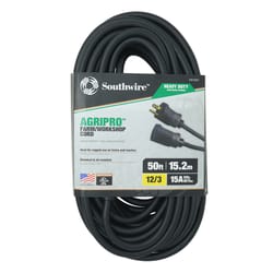 Southwire AgriPro Outdoor 50 ft. L Black Extension Cord 12/3