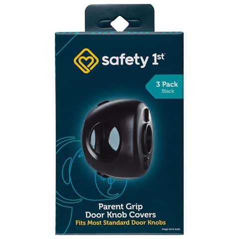 Safety 1st Charcoal Plastic Door Knob Covers 4 pk Safety 1st Charcoal Plastic Door Knob Covers 4 pk
