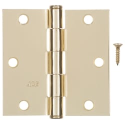 Ace 3-1/2 in. L Bright Brass Residential Door Hinge 1 pk