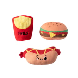 Pet Shop by Fringe Studio Assorted Fast Foodies Dog Toy Small 1 pk