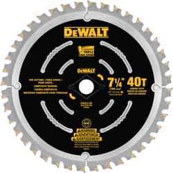 DeWalt 7-1/4 in. D X 5/8 in. Carbide Saw Blade 40 teeth 1 pk