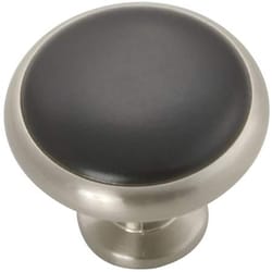 Hickory Hardware Tranquility Transitional Round Cabinet Knob 1-5/16 in. D 1-1/16 in. Satin Nickel Bl
