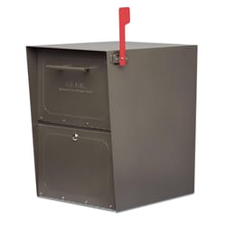 Architectural Mailboxes Oasis Classic Galvanized Steel Post Mount Graphite Bronze Mailbox